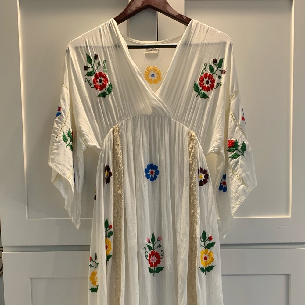 Fillyboo embroidered maxi maternity dress